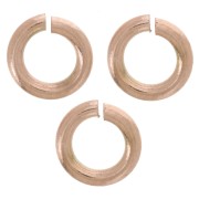 5x1mm Stainless steel 316L Open rings - European made - Rose gold x10|raw }}