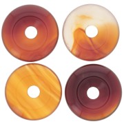 20mm gemstone Donut - Red Agate x1