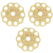 6mm Worked filigree cups - Gold Tone x20