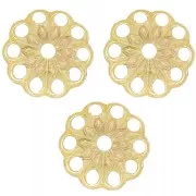 6mm Worked filigree cups - Gold Tone x20