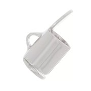 5mm Miyuki Delica and seed beads slide end tube - Silver Tone x10