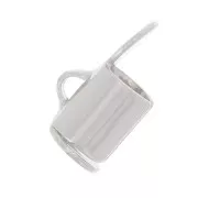 5mm Miyuki Delica and seed beads slide end tube - Silver Tone x10