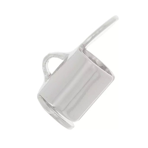 5mm Miyuki Delica and seed beads slide end tube - Silver Tone x10