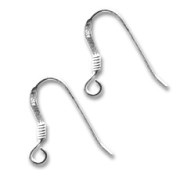 Sterling Silver 925 Earwires 16mm x4