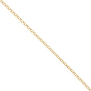 Chain flat links 2,3mm fine Gold plated x1m