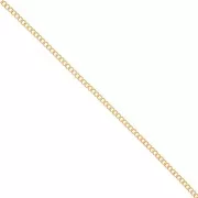 Chain flat links 2,3mm fine Gold plated x1m