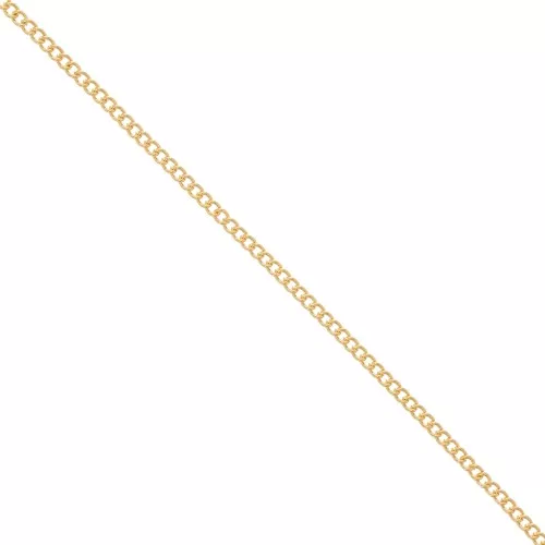 Chain flat links 2,3mm fine Gold plated x1m