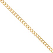 Chain flat links 2,3mm fine Gold plated x1m