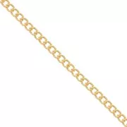 Chain flat links 2,3mm fine Gold plated x1m