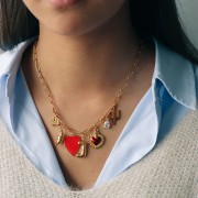 23x14mm Stainless steel 304L Pendant letter alphabet balloon - B - Gold x1