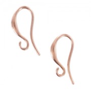 Earwires 15 mm Pink fine Gold plated x2|raw }}