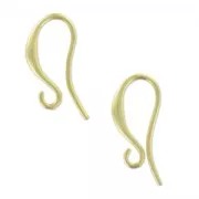 Earwires 15 mm satin fine Gold plated x2