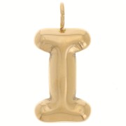 23x11mm Stainless steel 304L Pendant letter alphabet balloon - I - Gold x1