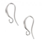 Earwires 15 mm rhodium tone  HQ x2|raw }}