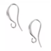 Earwires 15 mm rhodium tone  HQ x2