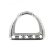 padlockspacer D shape 5 rows 15.5mm rhodium tone x1|raw }}