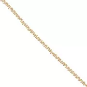Chain grappa links 4mm Fine Gold Plated x0.5m