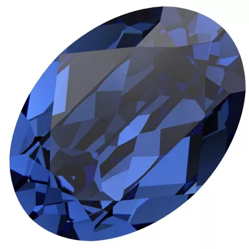 14x10mm PureCrystal 4120 Cabochon - Reinvented Dark Sapphire x1