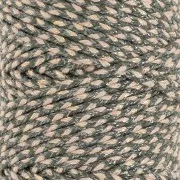 2.5mm braided cotton cord - made in France - Khaki - Beige - Gold x1m