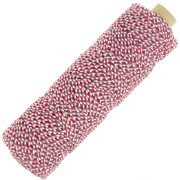 2.5mm French braided cotton cord spool - Tricolor x100m|raw }}