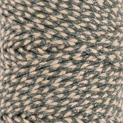 2.5mm braided cotton cord spool - Khaki, Beige, Gold x100m
