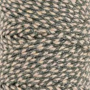 2.5mm braided cotton cord spool - Khaki, Beige, Gold x100m