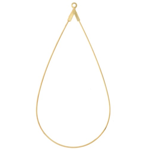 60x30mm Drop earring holders - Gold Tone x2