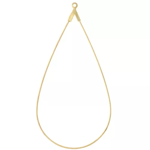 60x30mm Drop earring holders - Gold Tone x2
