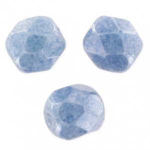 Facets 4 mm Chalk White Baby Blue Luster x50