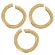 5x0.8mm 316L stainless steel Open jumprings - Gold x100