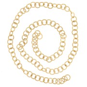 5x0.8mm 316L stainless steel Open jumprings - Gold x100