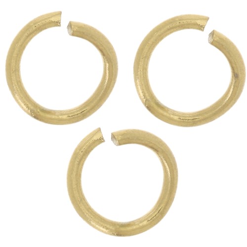 5x0.7mm 316L stainless steel Open jumprings - Gold x100
