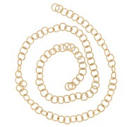 5x0.7mm 316L stainless steel Open jumprings - Gold x100