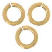 4x0.8mm 316L stainless steel Open jumprings - Gold x100