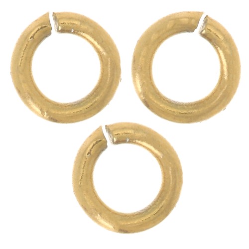 4x0.8mm 316L stainless steel Open jumprings - Gold x100