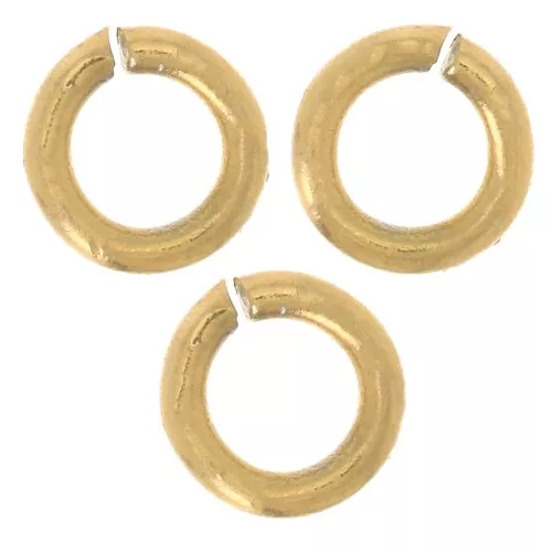 4x0.8mm 316L stainless steel Open jumprings - Gold x100