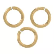 3x0.5mm 316L stainless steel Open jumprings - Gold x100