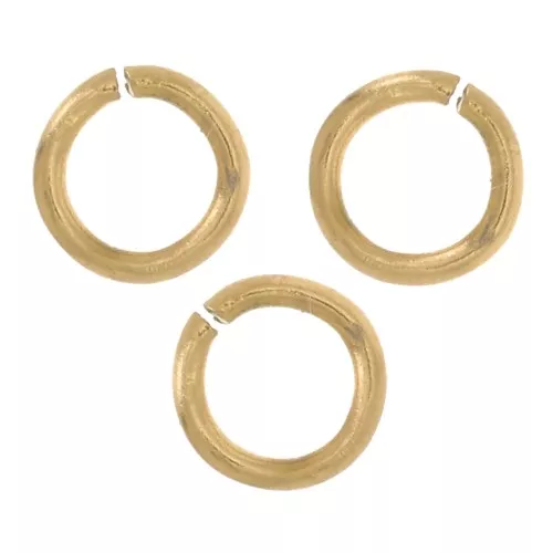 3x0.5mm 316L stainless steel Open jumprings - Gold x100