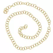 3x0.5mm 316L stainless steel Open jumprings - Gold x100