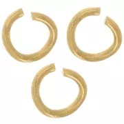 4x0.7mm 316L stainless steel Open jumprings - Gold x100
