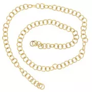 4x0.7mm 316L stainless steel Open jumprings - Gold x100