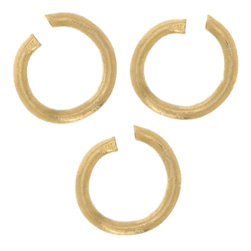 4x0.6mm 316L stainless steel Open jumprings - Gold x100
