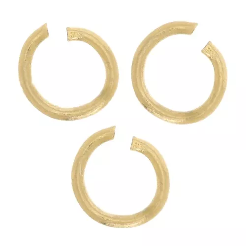 3x0.6mm 304L stainless steel Open jumprings - Gold x10