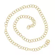 3x0.6mm 304L stainless steel Open jumprings - Gold x10