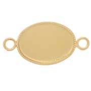 14x10mm Setting spacer for oval cabochon - Gold Tone x1