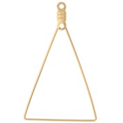 25x40mm Earring stand triangle two hoops - Gold Tone x2|raw }}