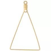 25x40mm Earring stand triangle two hoops - Gold Tone x2
