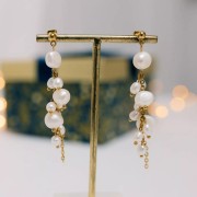 4mm 304L stainless steel ball earstuds - perpendicular ring - Gold x20