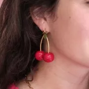 4mm 304L stainless steel ball earstuds - perpendicular ring - Gold x20