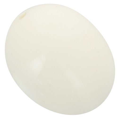 24x19 mm olive bead in opaque resin - Ecru x1